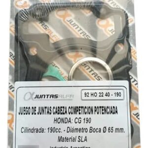 Juego de cabeza de cilindro sin O'rings ALFA para HONDA CG190