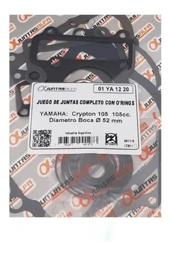 Juego de juntas completo con O'rings ALFA CRYPTON 105