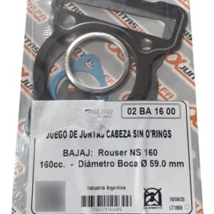 Juego de cabeza de cilindro sin O'rings ALFA para ROUSER NS 160