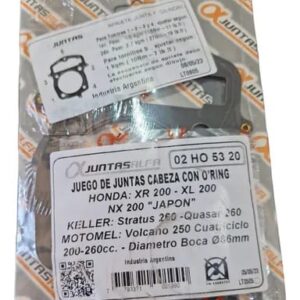 Juego de juntas de cabezal ALFA con o'rings para HONDA XR200 Y OTRAS