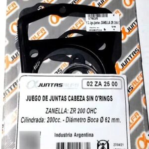 Juego de cabeza de cilindro sin O'rings ALFA para ZANELLA ZR 200 OHC