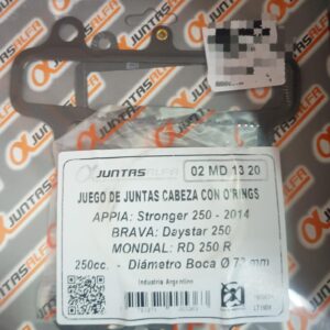 Juego de cabeza de cilindro sin O'rings ALFA para APPIA STRONGER 250 y otras