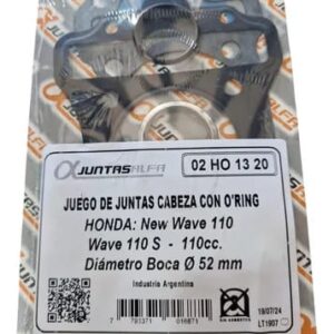 Juego de juntas de cabezal ALFA con o'rings para HONDA NEW WAVE 110 S