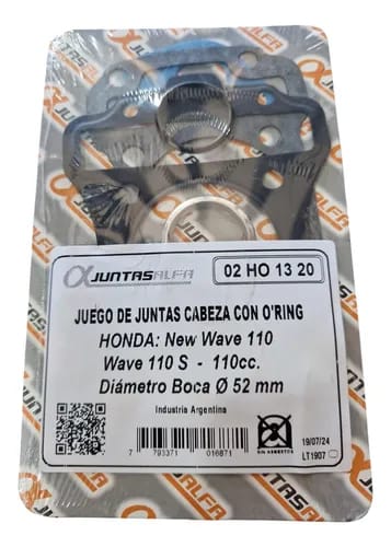 Juego de juntas de cabezal ALFA con o'rings para HONDA NEW WAVE 110 S