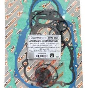 Juego de juntas ALFA con o'rings para moto tipo Zanella zr250 lt varillero