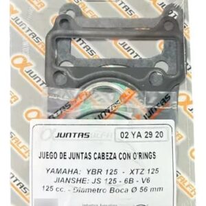 Juego de juntas de cabezal ALFA con o'rings para YAMAHA YBR125- XTZ 125