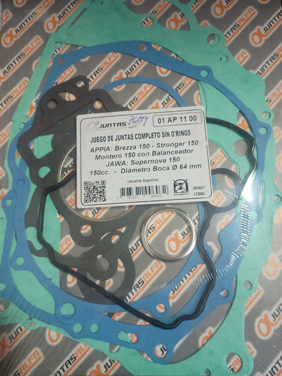 JUEGO DE JUNTAS COMPLETO CON O'RING para APPIA BREZZA 150