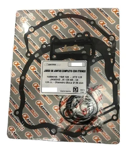 Juego de juntas completo con O'rings ALFA para YBR 125/XTZ 125