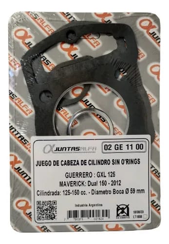 Juego de cabeza de cilindro sin O'rings ALFA para GUERERRO GXL 125