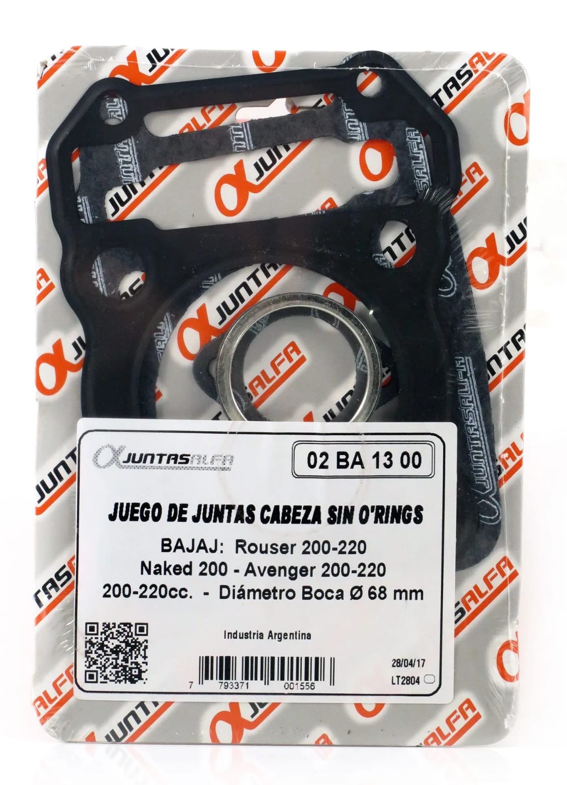 Juego de cabeza de cilindro sin O'rings ALFA para ROUSER 200-220