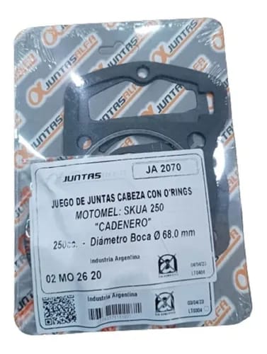 Juego de cabeza de cilindro sin O'rings ALFA para MOTOMEL SKUA CADENERO 250