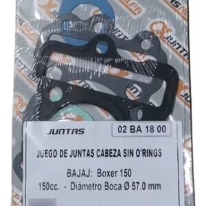 Juego de cabeza de cilindro sin O'rings ALFA para BAJAJ BOXER 150