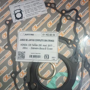 Juego de juntas completo sin O'rings ALFA para CB TWISTER 250