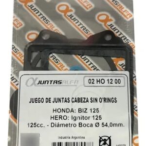 Junta de cabeza sin O'rings ALFA para HONDA BIZ 125/ HERO IGNITOR 125