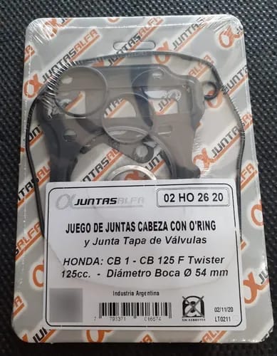 Juego de juntas de cabezal ALFA sin O'rings para HONDA CB1- CB 125 F Twister