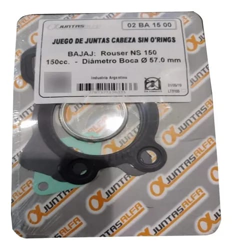 Juego de cabeza de cilindro sin O'rings ALFA para ROUSER NS 150
