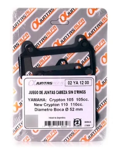 Juego de juntas de cabezal ALFA sin O'rings para YAMAHA CRYPTON 105/ NEW CRYPTON 110