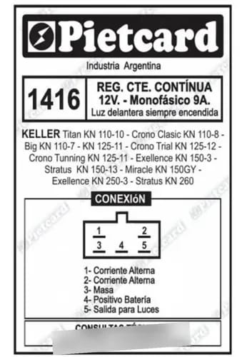 REGULADOR PIETCARD 1416