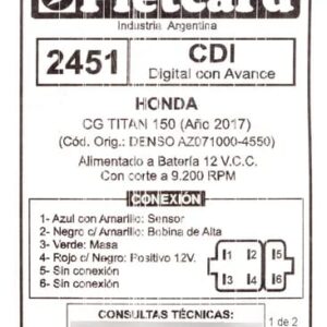 CDI PIETCARD 2451 CG NEW