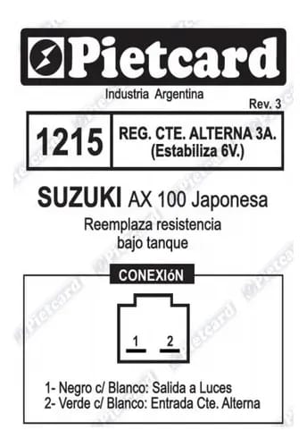 REGULADOR 1215 PIETCARD