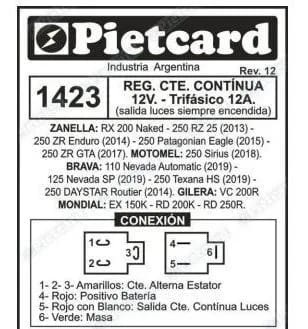 REGULADOR PIETCARD 1423
