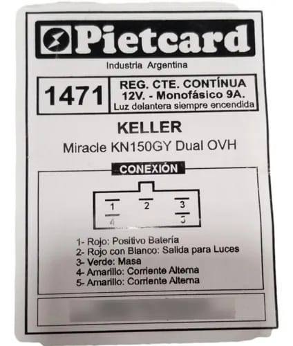 REGULADOR 1471 PIETCARD