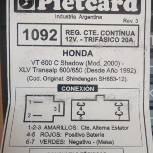 REGULADOR 1092 PIETCARD