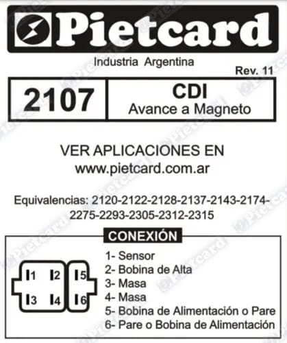 CDI PIETCARD 2107 GUERRERO CG 125