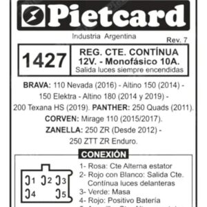 REGULADOR PIETCARD 1427