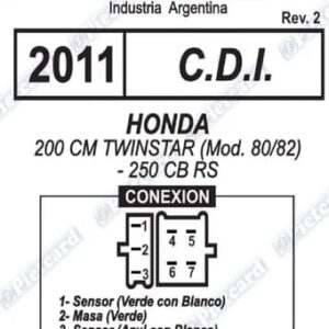 CDI PIETCARD 2011 HONDA TWISTAR
