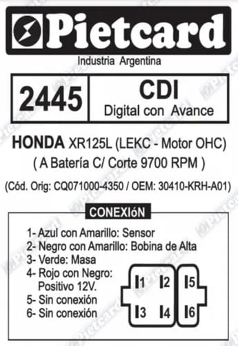 CDI PIETCARD 2445 XR125L