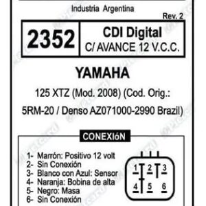 CDI PIETCARD RACING 2352 YAMAHA XTZ125