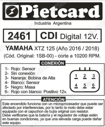 CDI PIETCARD 2461 XTZ 125
