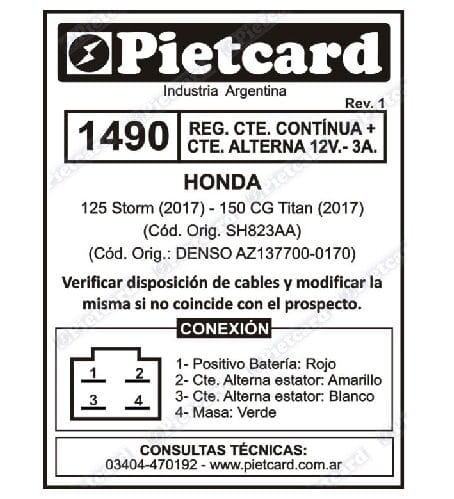 REGULADOR 1490 PIETCARD