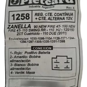 REGULADOR 1258 PIETCARD