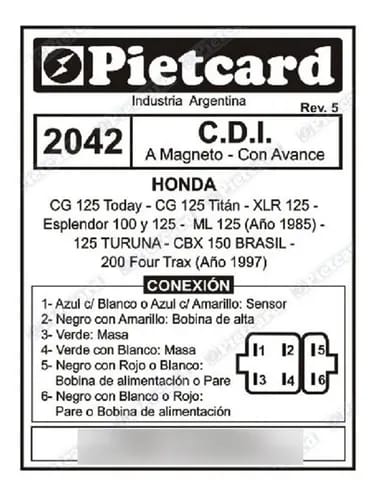 CDI PIETCARD 2042 CG 125