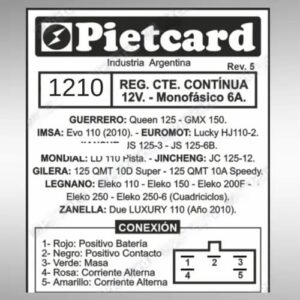 REGULADOR 1210 PIETCARD