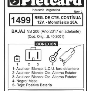 REGULADOR 1499 PIETCARD