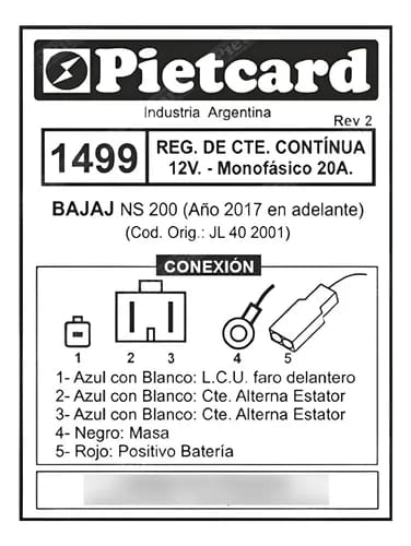 REGULADOR 1499 PIETCARD