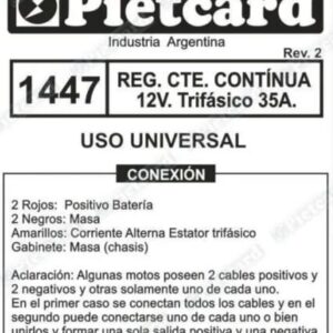 REGULADOR 1447 UNIVERSAL PIETCARD