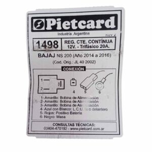 REGULADOR 1498 PIETCARD