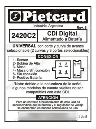 CDI PIETCARD 2420C2 PROGRAMABALE