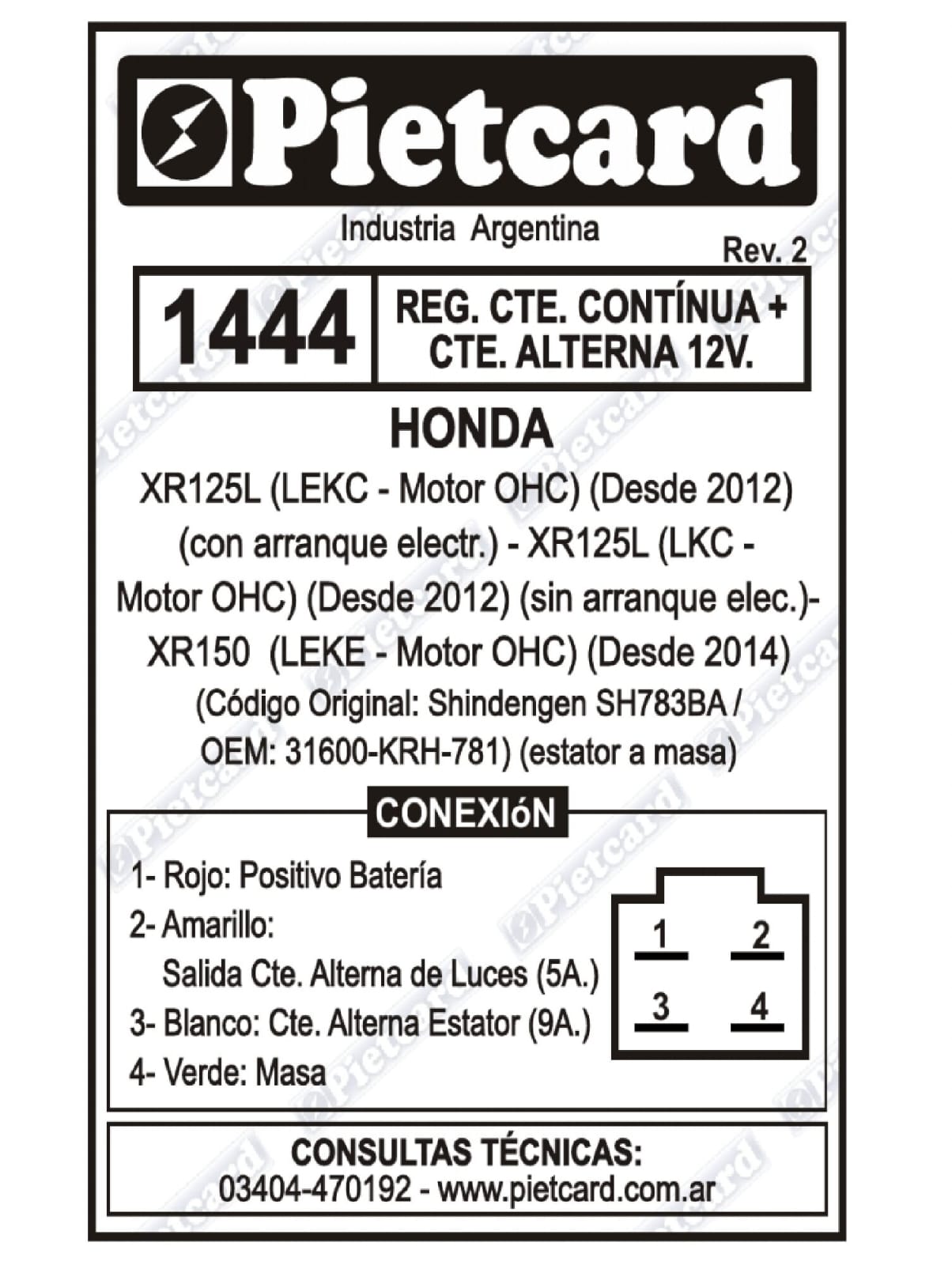 REGULADOR 1444 PIETCARD