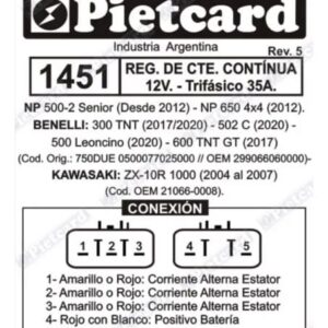 REGULADOR PIETCARD 1451