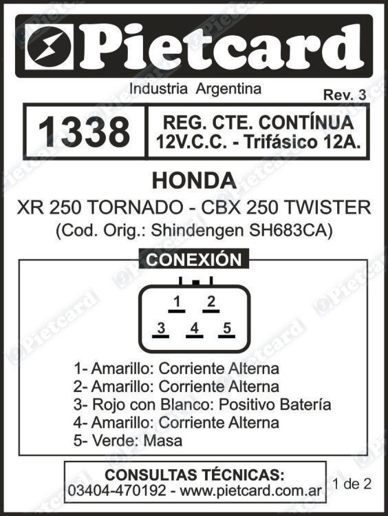 REGULADOR PIETCARD 1338