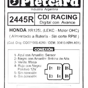 CDI PIETCARD RACING 2445R XR125L