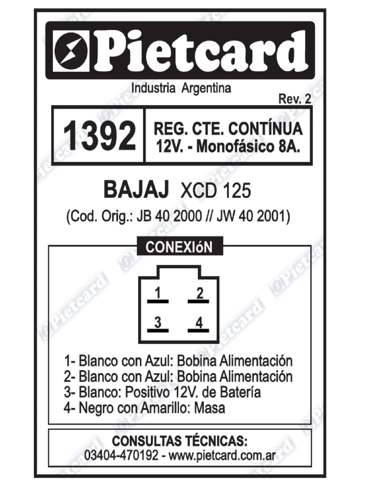 REGULADOR PIETCARD 1392