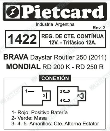REGULADOR PIETCARD 1422