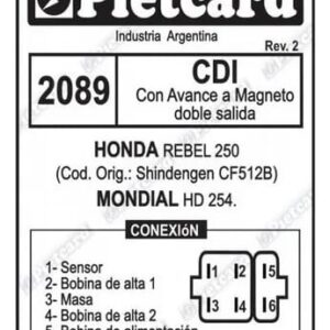 CDI PIETCARD 2089 HONDA REBEL 250