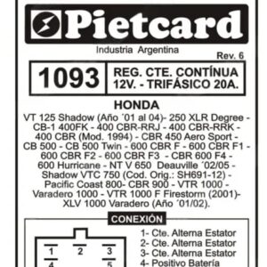 REGULADOR 1093 PIETCARD